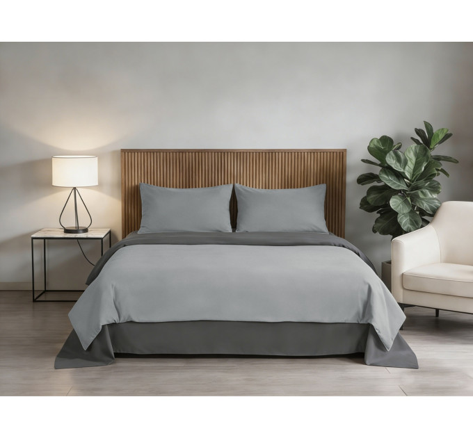 SOHO Комплект постільної білизни Soho Сімейний 150х200 см Light gray/Dark gray