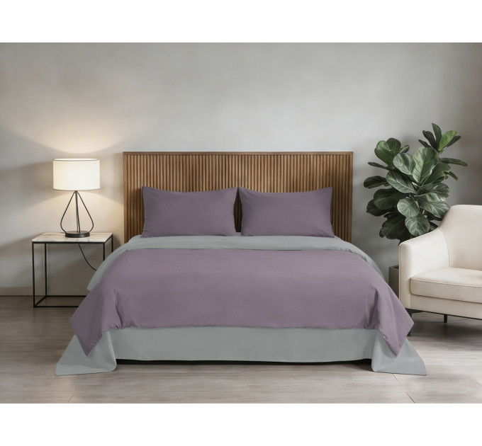 SOHO Комплект постільної білизни Soho Євро 200х220 см Puprle/Light gray
