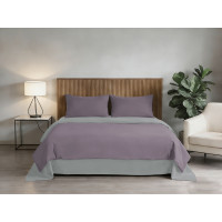 Комплект постільної білизни Soho Полуторний 150х200 см Puprle/Light gray