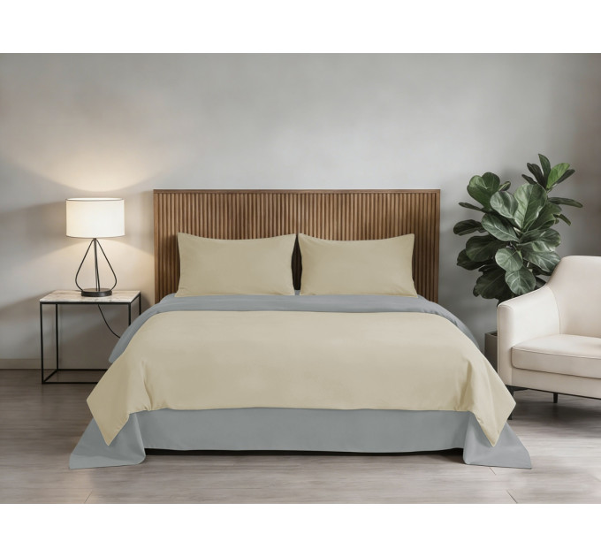 SOHO Комплект постільної білизни Soho Сімейний 150х200 см Beige/Light gray