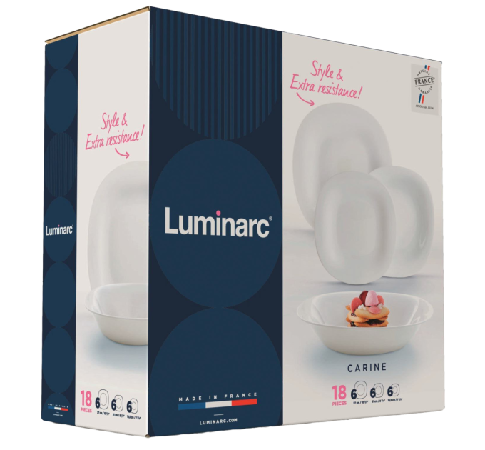 Luminarc Сервіз Luminarc Carine White, 18 предметів