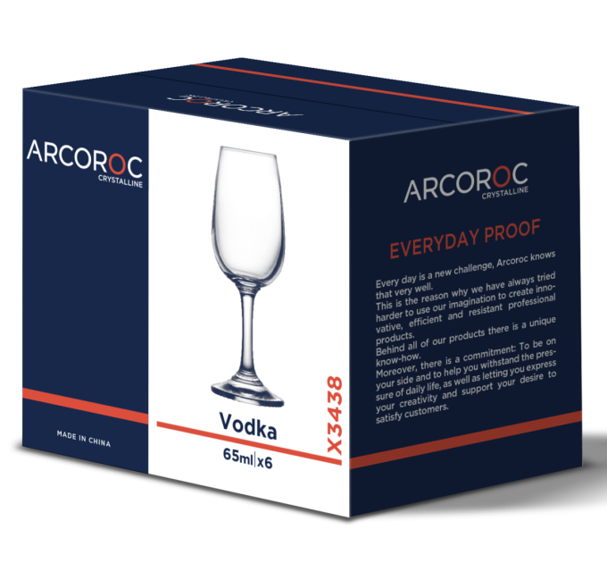 Arcoroc Набір чарок Arcoroc Vodka Stem, 6х65 мл