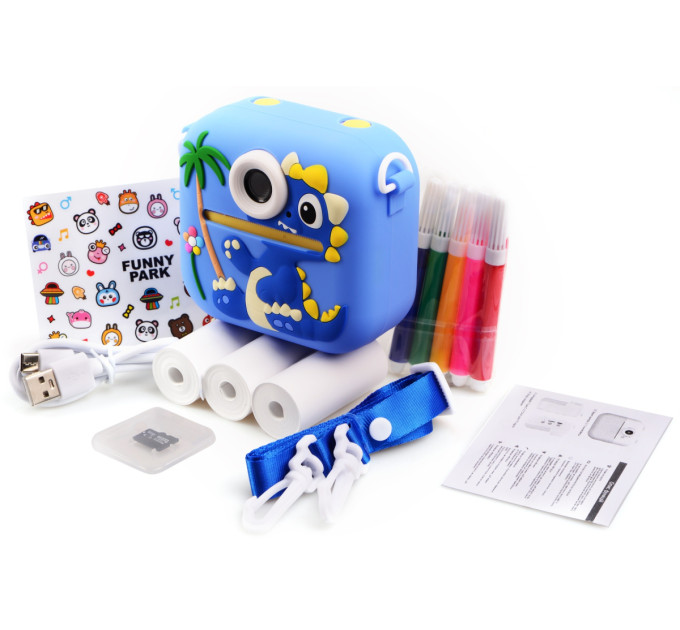 DIY TOYS Дитяча камера-принтер DIY TOYS «Динозавр» блакитний