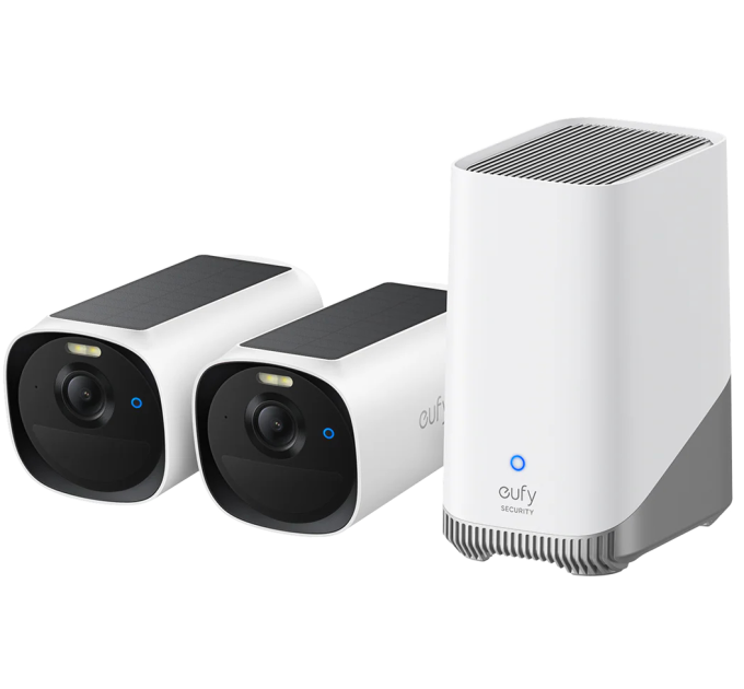 EUFY IP-камера Eufy E40 - 2-Cam Kit + HomeBase S380 2K, NV, PV, AI White