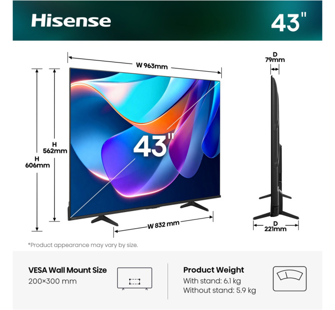 Hisense LED-телевізор Hisense 43A6S