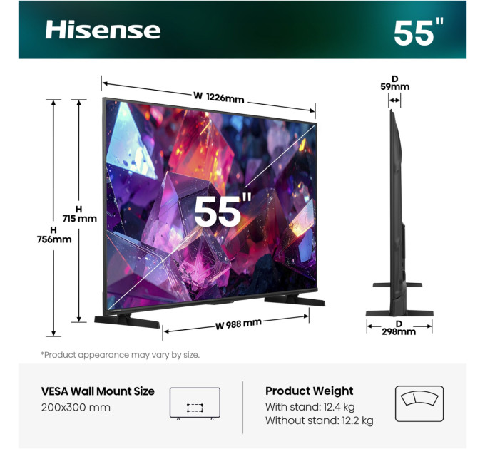 Hisense LED-телевізор Hisense 55E7S PRO