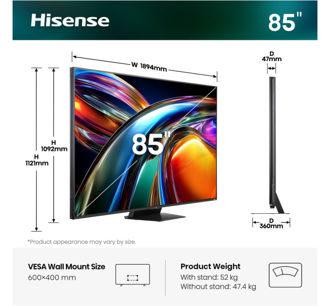 Hisense LED-телевізор Hisense 85UR9S