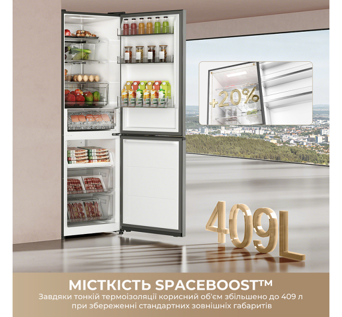 Dreame Холодильник Dreame MegaPro 185cm E class-inox