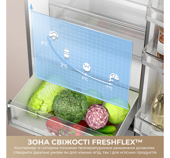 Dreame Холодильник Dreame MegaPro 201cm D class-Beige