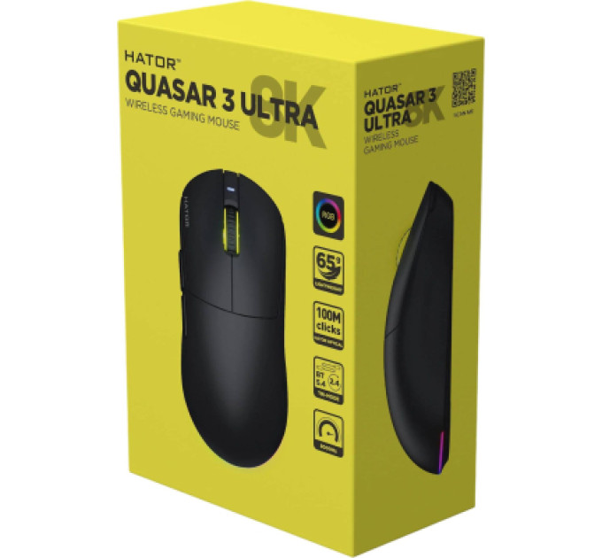 Hator Мишка Hator Quasar 3 Ultra 8K Wireless Black Edition (HTM772)