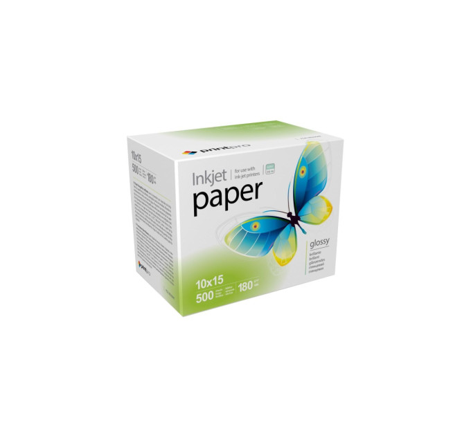 Фотопапір PrintPro глянц. 180г/м, 10x15 PG180-500