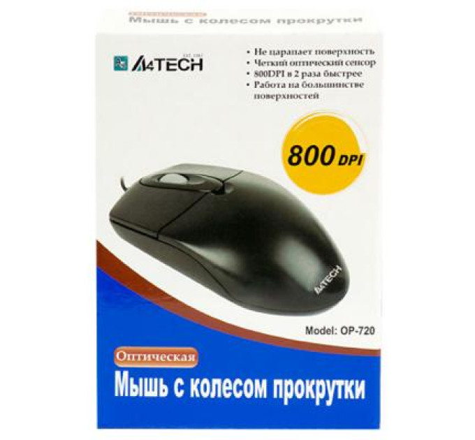 Миша A4-Tech OP-720 PS/2 Black