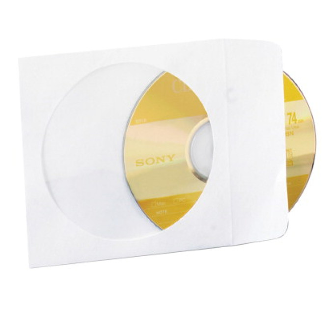 Конверт для CD/DVD CD/DVD ПАПЕРОВИЙ З ВІКНОМ 100 шт PATRON (INS-D044)