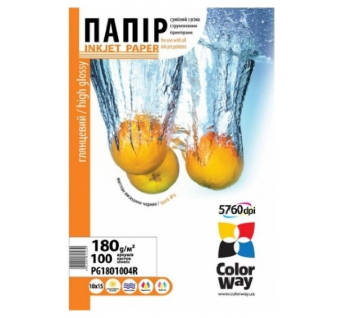 Фотопапір PrintPro глянц. 180г/м, A3 PG180-100