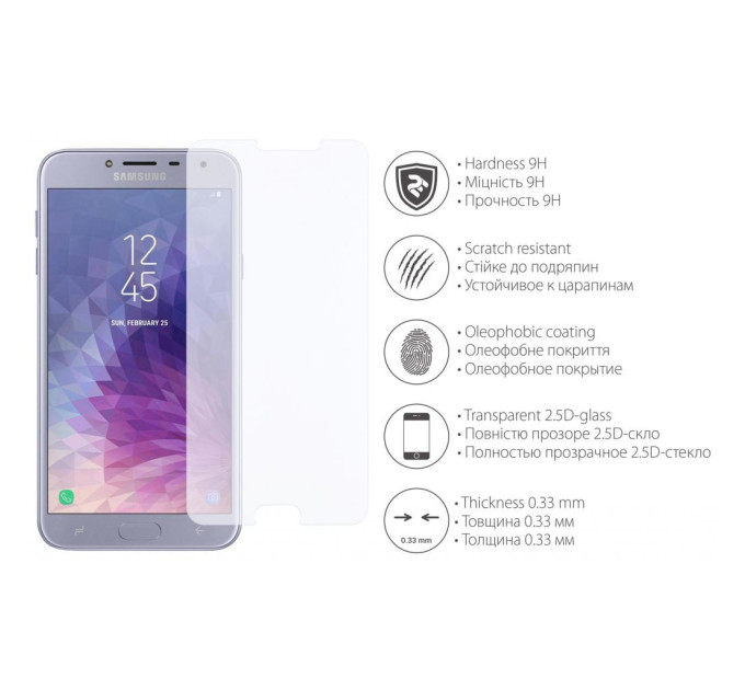 Захисне скло 2E для Samsung Galaxy J4+ SM-J415/J6+ SM-J610 Black 2.5D (2E-TGSG-J4+/J6+-25D)