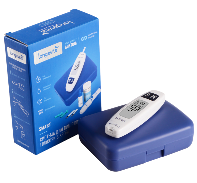 Longevita Глюкометр LONGEVITA Smart Система для вимiр.глюкози в кровi