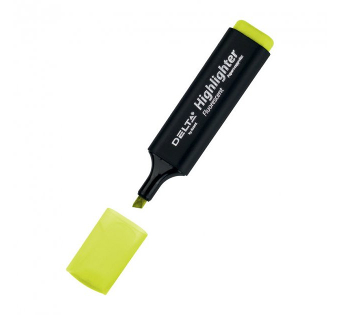 Маркер  Delta by Axent Highlighter D2501, 2-4 мм, chisel tip, yellow (D2501-08)