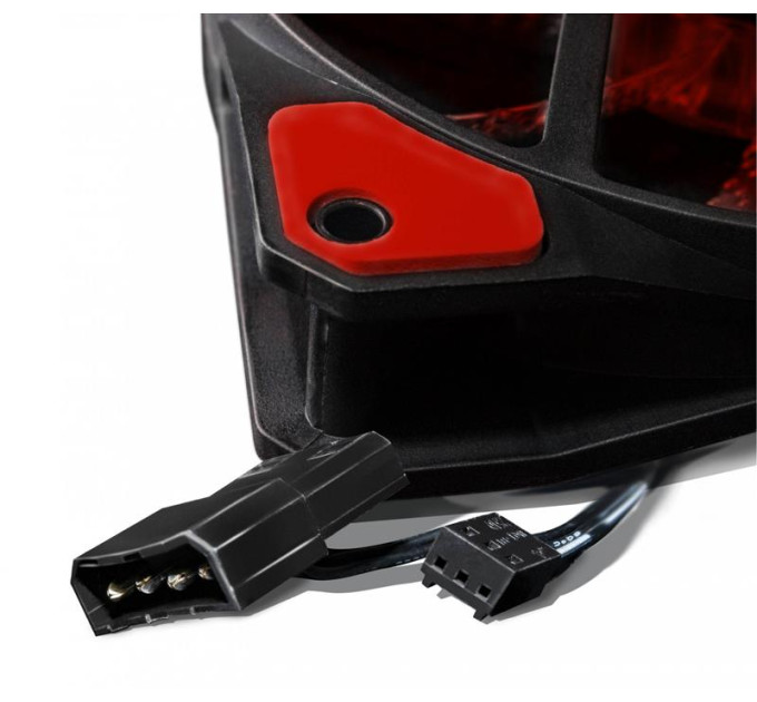 Кулер Frime Iris LED Fan 33LED Red (FLF-HB120R33); 120х120х25мм, 3-pin+4-pin