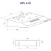 Витяжка  MINOLA HPL 612 BL, Пристінна