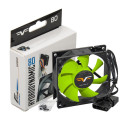 Кулер Frime (FGF80HB3) 80x80x25мм, 3pin+Molex, Black/Green