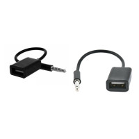 Перехідник аудіо  USB для iPod Shuffle Jack 3.5mm M 4 pin -> USB AF, чорний