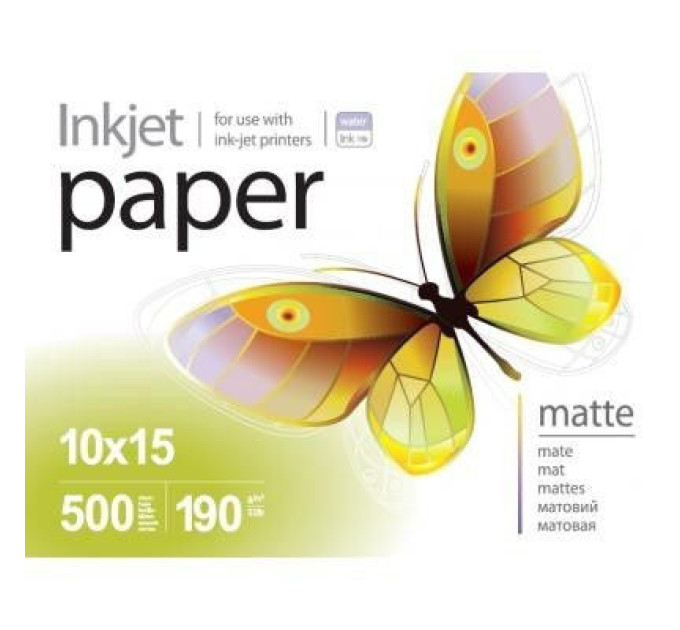 Фотопапір  PrintPro матовий 190г/м2 10x15см 500л (PME1905004R)