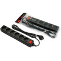 Мережевий фільтр  FrimeCom (FC-B2006W) 1.8m Black