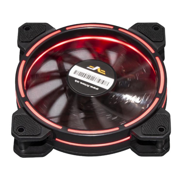 Кулер Frime Iris LED Fan Think Ring Red (FLF-HB120TRR16), 120х120х25 мм, 3-pin Molex, Black