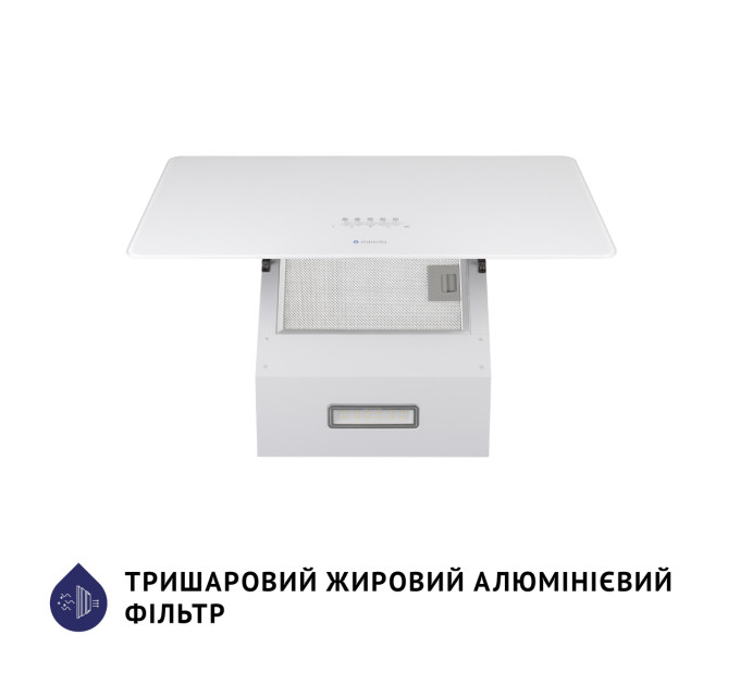 Витяжка  MINOLA Декоративна ,похила HDN 6224 WH 700 LED