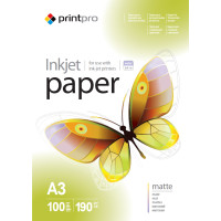 Фотопапір  PrintPro матовий 190г/м2 A3 100л (PME190100A3)