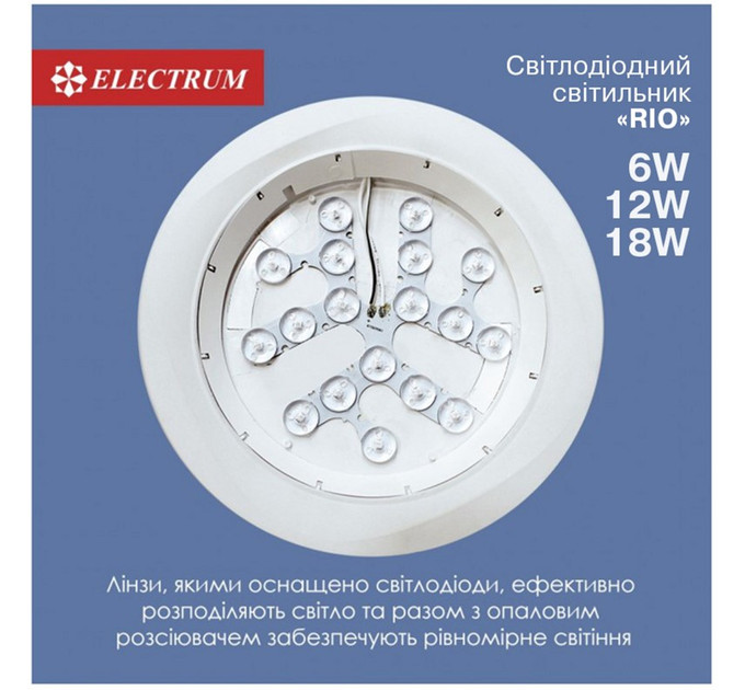 Світильник ELECTRUM 18Вт 4000К RIO B-LD-1965