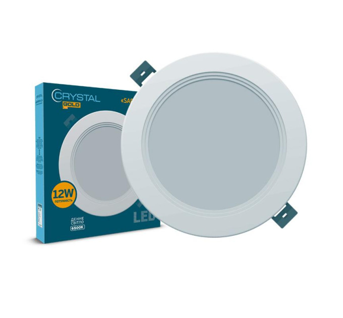 Світильник CRYSTAL GOLD SAPFIR M 12W 6500K DNL-027