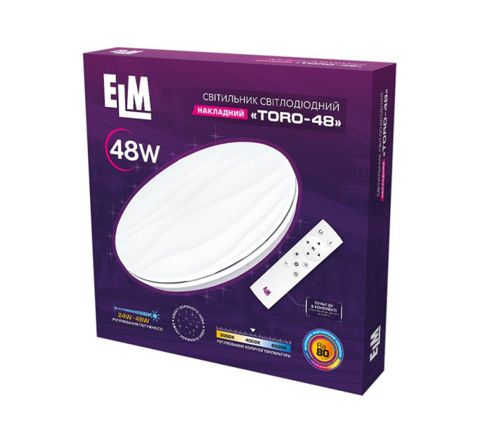 Светильник  ELM Toro 48W 3000-6500К IP20 26-0117