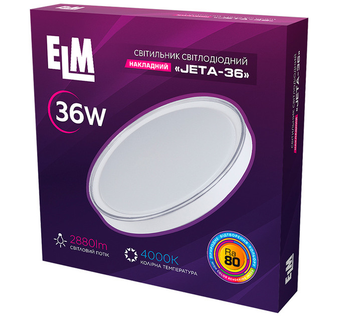 Світильник  ELM Jeta 36W 4000К IP20 (26-0116)