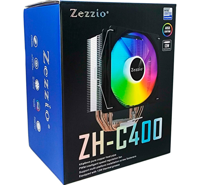 Кулер Zezzio ZH-C400 V2 ARGB/SRGB Ultra Fan