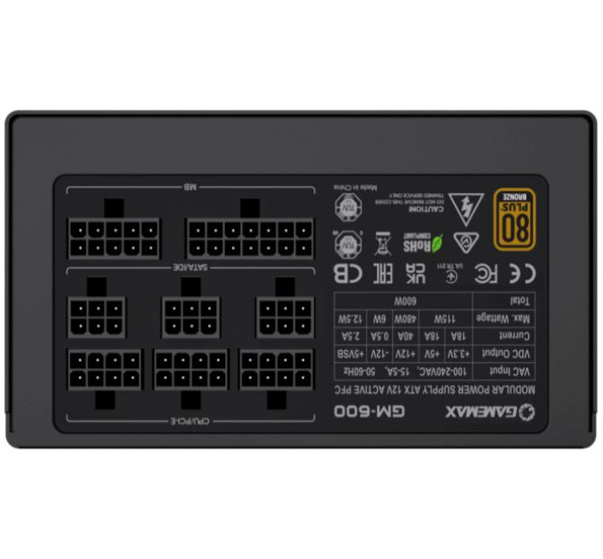Блок живлення  Gamemax 600W GM-600 Modular