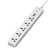 Мережевий фільтр  LogicPower (5x220V-2500W, 1xUSB-38W/PD/QC3.0, 1xType-C 20W, 1xUSB 18W)