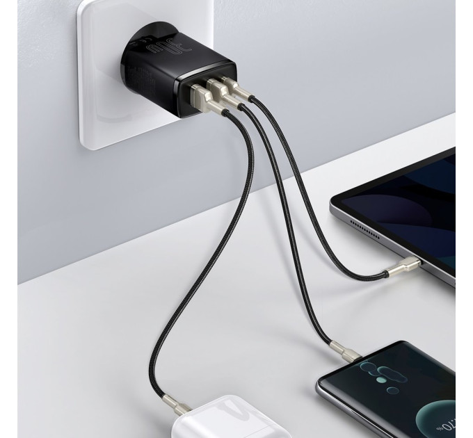 Зарядний пристрій  Baseus Compact quick charger 30W Black (CCXJ-E01)