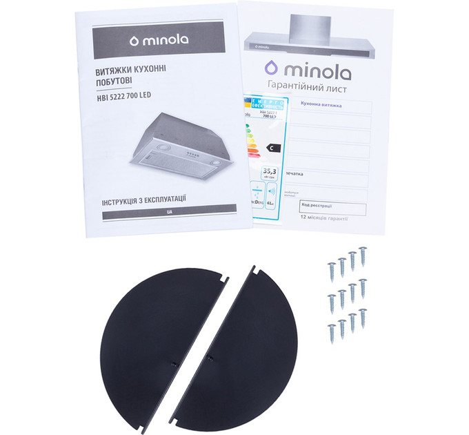 Витяжка  MINOLA HBI 5222 I 700 LED, Повновбудована