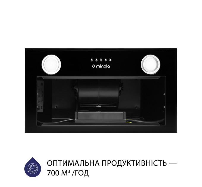 Витяжка повновбудована  Minola HBI 5222 BLF 700 LED