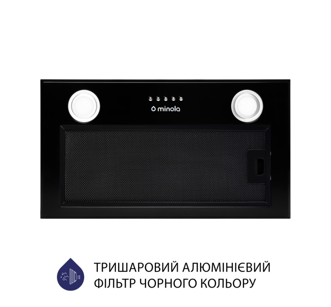 Витяжка повновбудована  Minola HBI 5222 BLF 700 LED