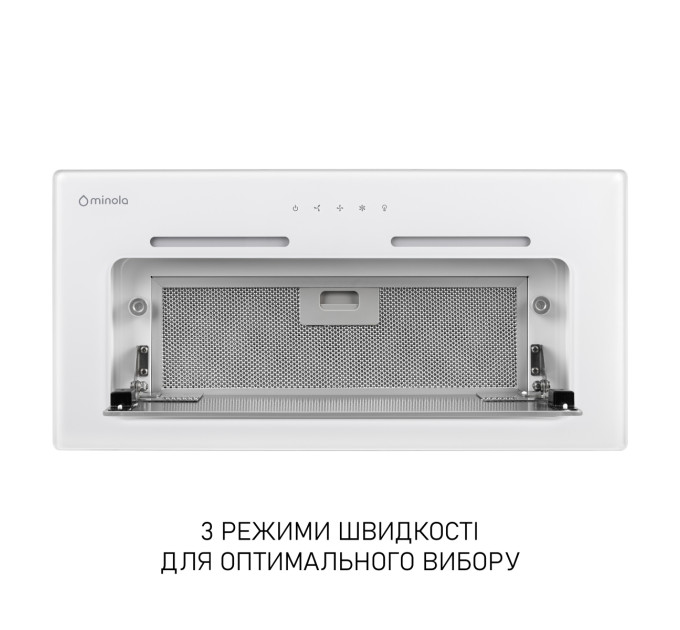 Витяжка Minola HBI 6473 WH GLASS 800 LED Line