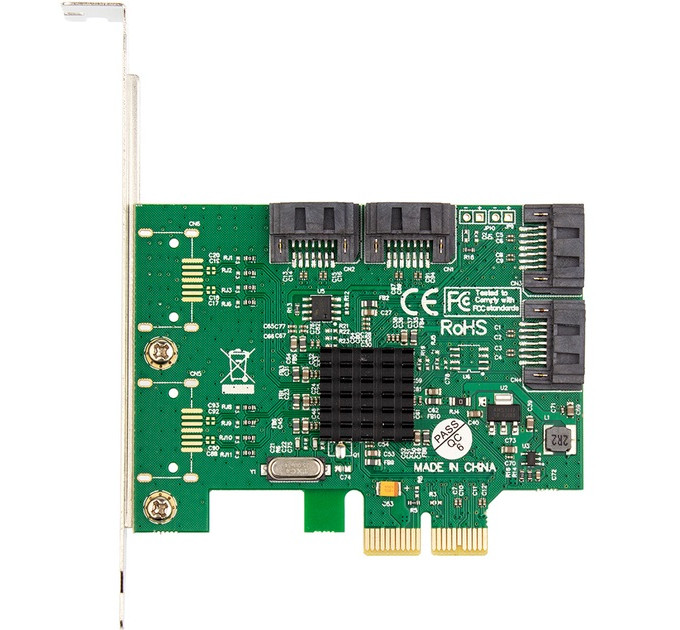 Контролер  Frime (ECF-PCIE4sRAID001.LP) PCI-Eх2 RAID SATAIII 6GBPS 4 канали