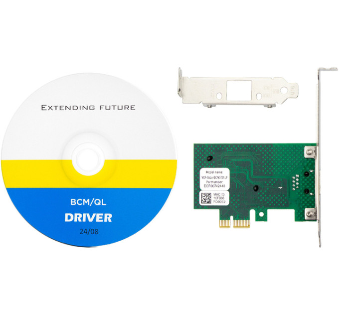 Мережева карта  Frime PCI-E x1 Gigabit Ethernet Broadcom BCM5721 (NCF-GbLanBCM5721.LP)