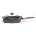 Сковорідка-сотейник  Holmer Natural 28 см з кришкою Чорна (DF-42828-FAMWL)