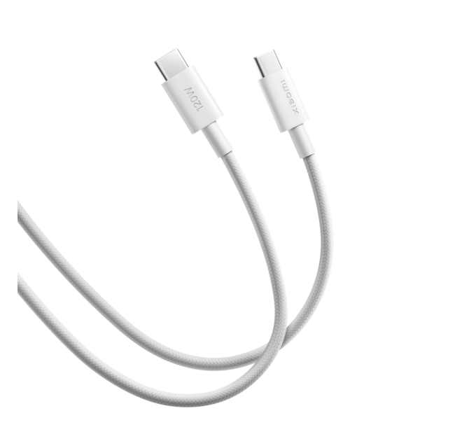 Кабель  1.0m USB Type-C/Type-C Xiaomi Braided White