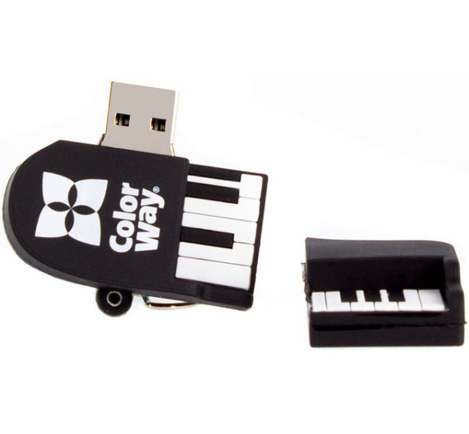 Флешка ColorWay Piano 64 GB 3.0 Black (CW-USBPO64)