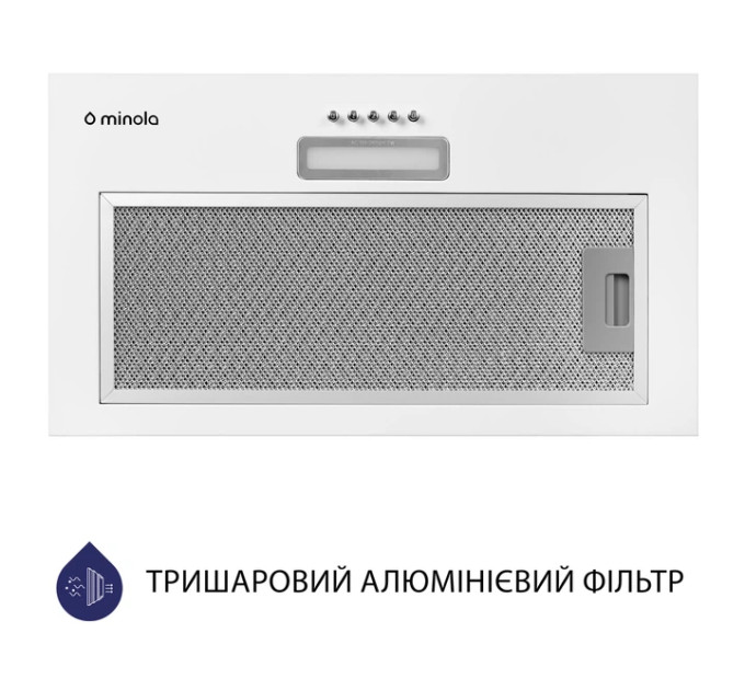 Витяжка  MINOLA HBI 5214 WH 700 LED Повновбудована