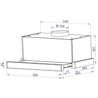 Витяжка  MINOLA HTL 6615 IV 1000 LED