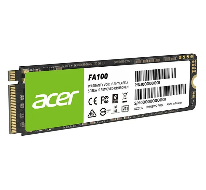 SSD-накопичувач  Acer FA100 2280 PCIe 3.0 x4 256GB (BL.9BWWA.118)